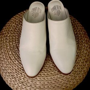 Charlotte Stone White Mules size 9